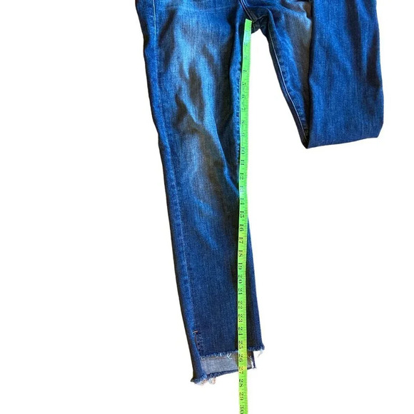 Frame Denim Le High Straight Carroll Distressed Staggered Raw Hem Jeans, Size 25 - Picture 10 of 15